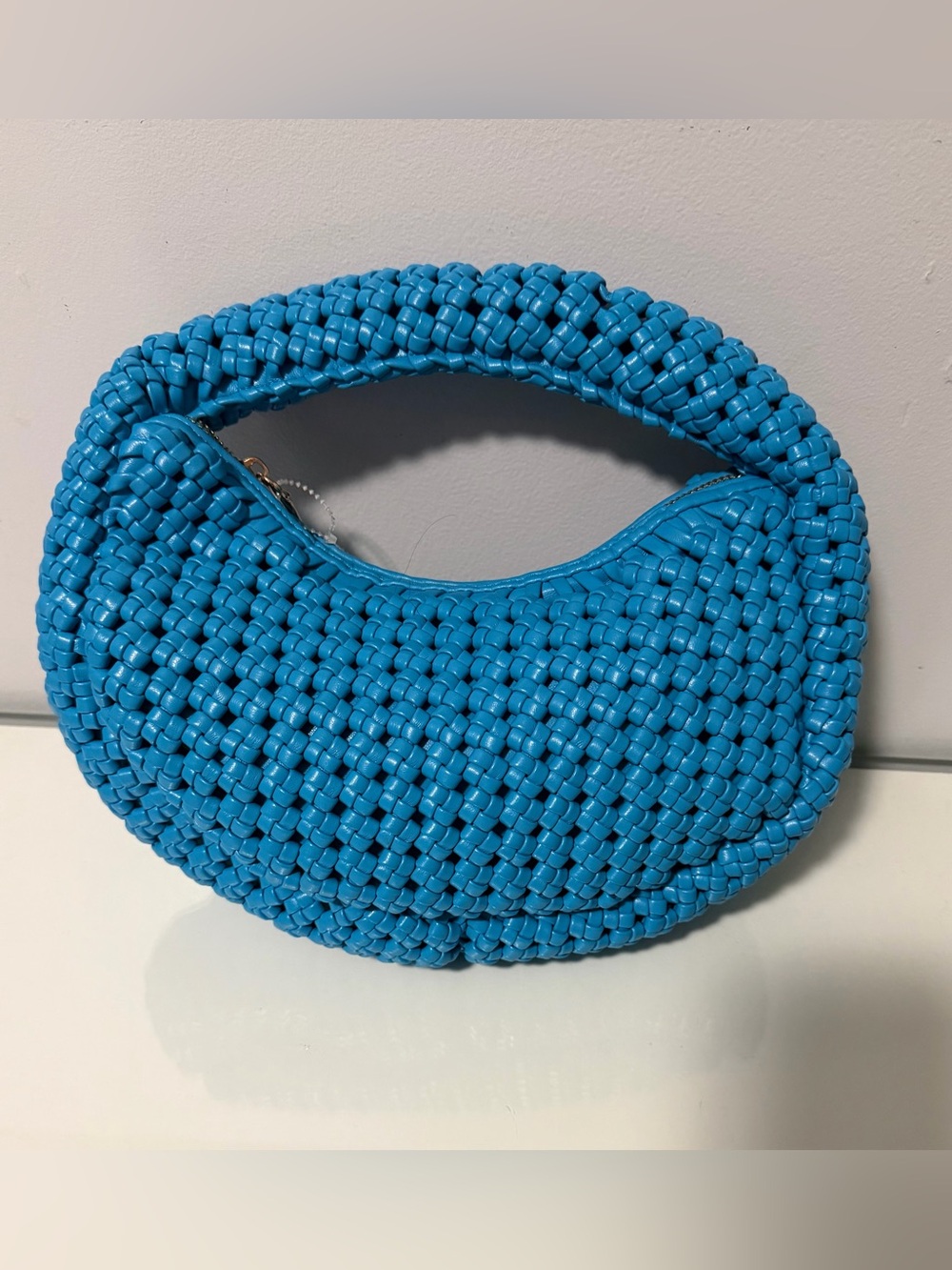Woven Hobo Shoulder Bag - Blue